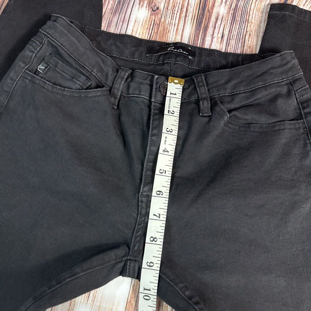 KanCan Mid Rise Skinny Jeans Juniors Size 9/28 Black Denim Pants 27x28 - Picture 5 of 9